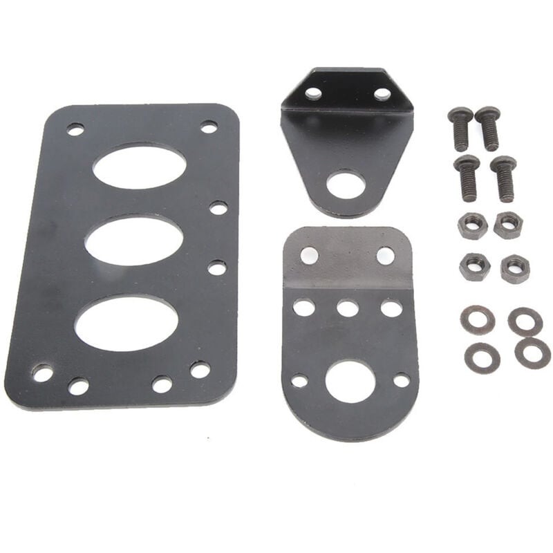 Jeffergarden - Universal Motorrad Retro Side Mount Rücklicht Halter Kennzeichen Rahmen Halterung b