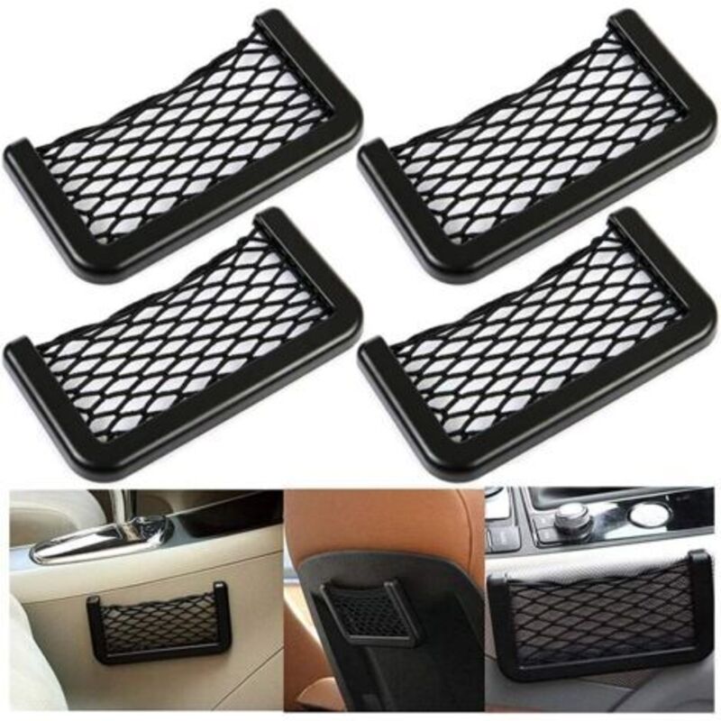 Universal Black Mesh Storage Net for Car Trunk, Black Mesh Car Trunk Organizer, Elastic Car Storage Net