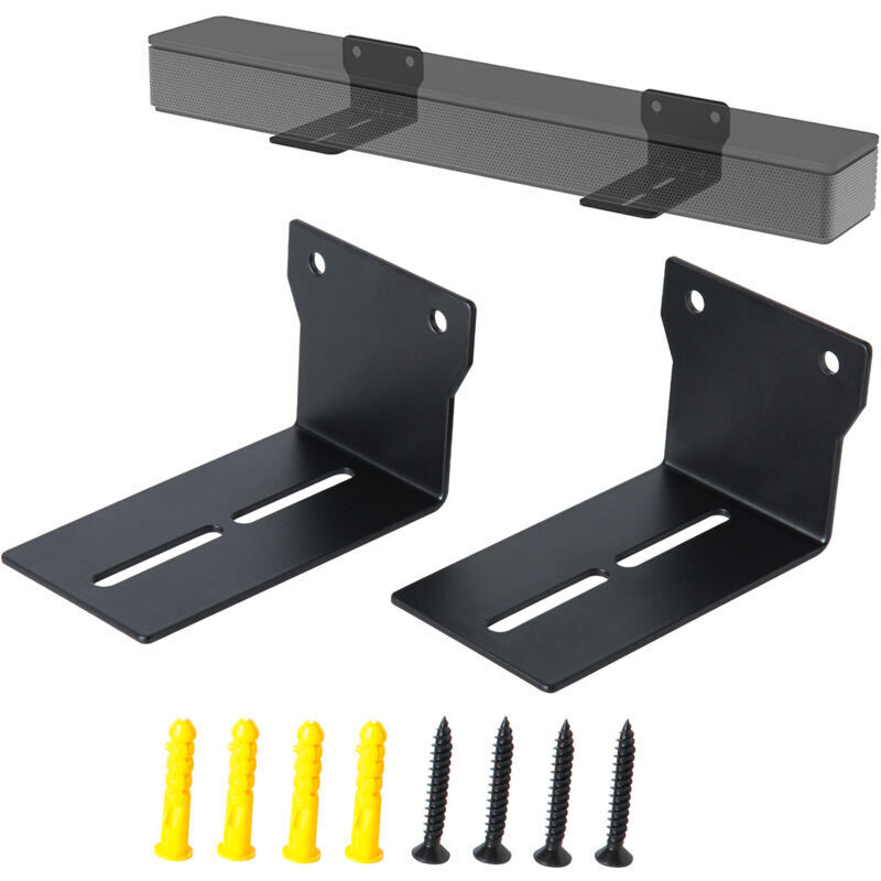 Universelle Wandhalterung für Soundbars, TV-Soundbar-Halterung, trägt ein Gewicht von 30 kg und ist mit den meisten Soundbar-Lautsprecherhalterungen