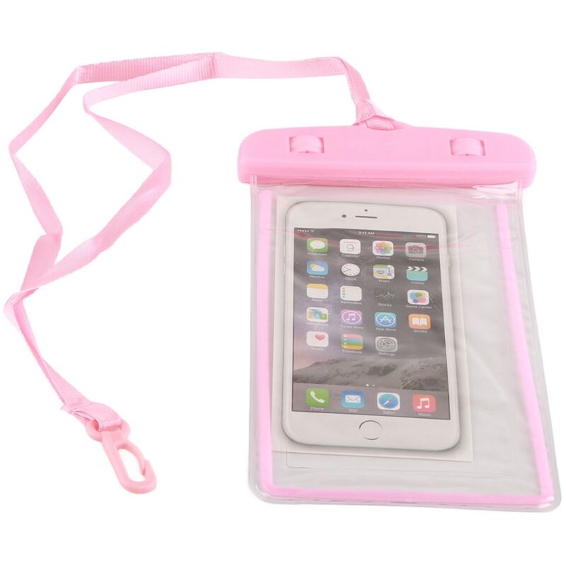 Universelle wasserdichte Handyhülle, wasserdichte Tasche zum Tauchen, glänzend pink