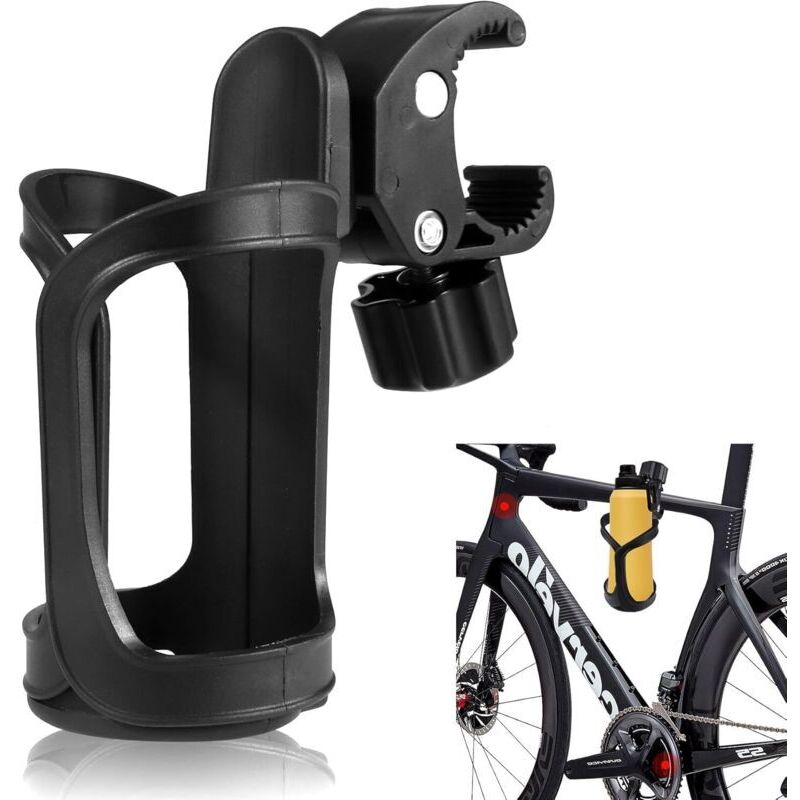 Universeller Fahrradflaschenhalter, 360° drehbar, verstellbarer Becherhalter, Wasserflaschenhalter, Wasserflaschenhalter für Mountainbikes, Trolleys