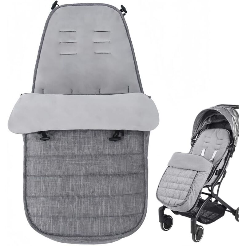 Universeller Kinderwagen-Fußsack, Baby-Kinderwagen-Fußsack von Bebe Confort, Kinderwagen-Fußsack mit Reißverschlüssen, fleecegefütterter Fußsack für