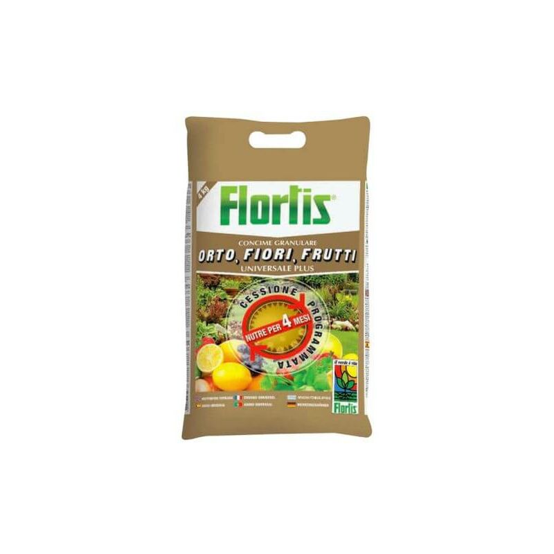 Flortis - Universeller körniger Dünger für Gemüsegärten, Blumen und Früchte – 4 kg