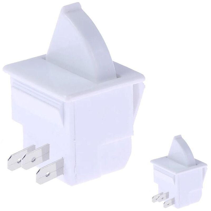 Universeller Kühlschrank-Türlichtschalter 5A AC 125V 3-polig, Wipphebel-Lichtschalter, Kühlschrank-Ersatzteil – 2er-Pack