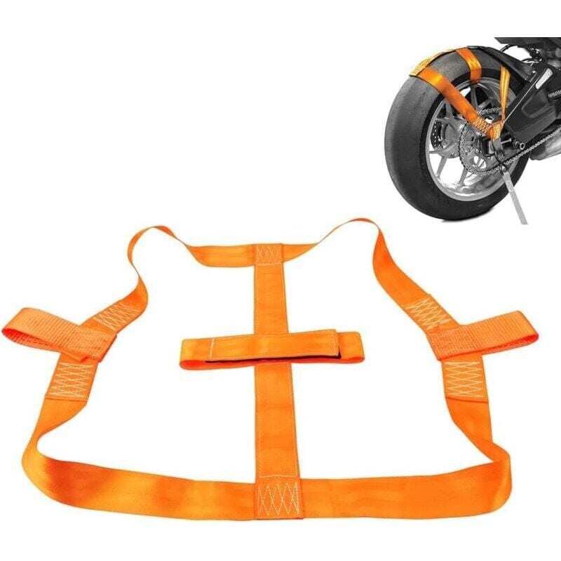 Universeller Motorrad-Hinterrad-Spanngurt, Fahrzeug-Spanngurt, Motorradreifen-Hinterrad-Spanngurt, Hochleistungs-Felgen-Spanngurt aus Polyester