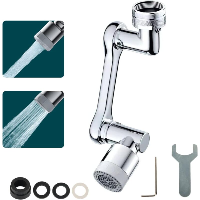 Alovez - Universeller Spritzfilter-Wasserhahn, 1080-Grad-Drehfilter-Wasserhahn, Spritzfilter-Wasserhahn, verstellbarer Küchenfilter-Wasserhahn,
