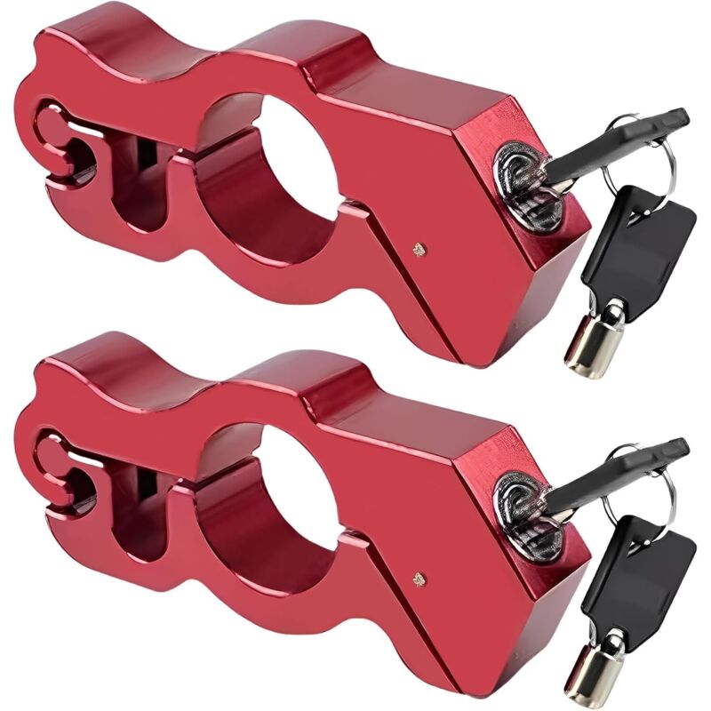 Universelles Motorrad-Lenkerschloss mit 2 Schlüsseln aus Aluminiumlegierung für Motorräder, Motorroller, Fahrräder und Geländefahrzeuge.