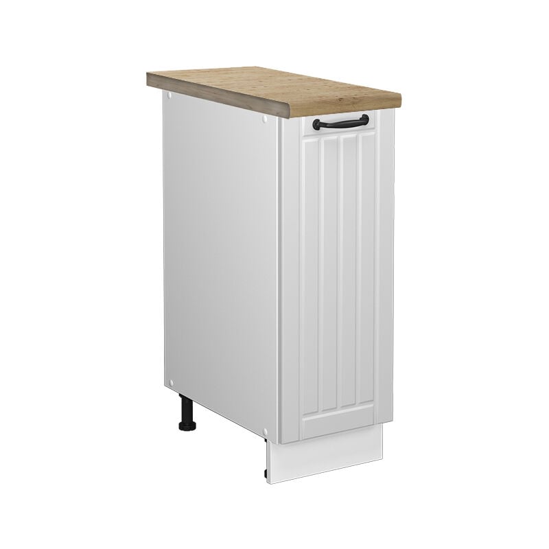 Vicco - Herdumbauschrank R-Line, Schwarz Hochglanz, 60 cm , ap Anthrazit