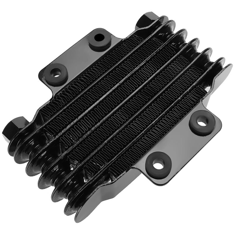UPALDHOU Aluminium-Motorölkühler, Hochleistungskühler für Motorrad, Dirtbike, ATV (SCHWARZ)