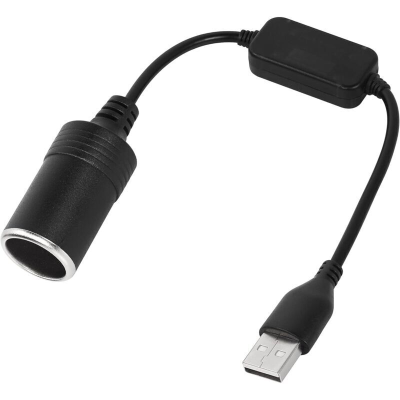 USB-A-Stecker auf 12-V-Zigarettenanzünderbuchse Adapterkabel für Dashcam, elektronische Hundeführer