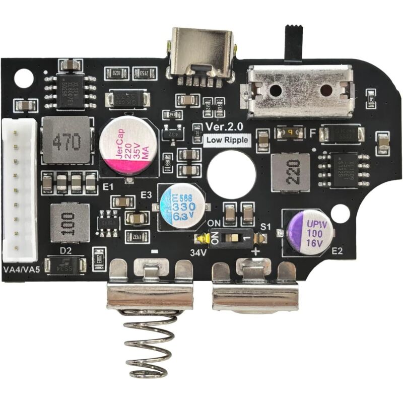 USB-C-Netzteilplatine – Ersatzteil für die SEGA Game Gear GG Handheld-Spielkonsole, Spielvideokonverter, kompatibel mit Sega Game Gear (für VA4/VA5)