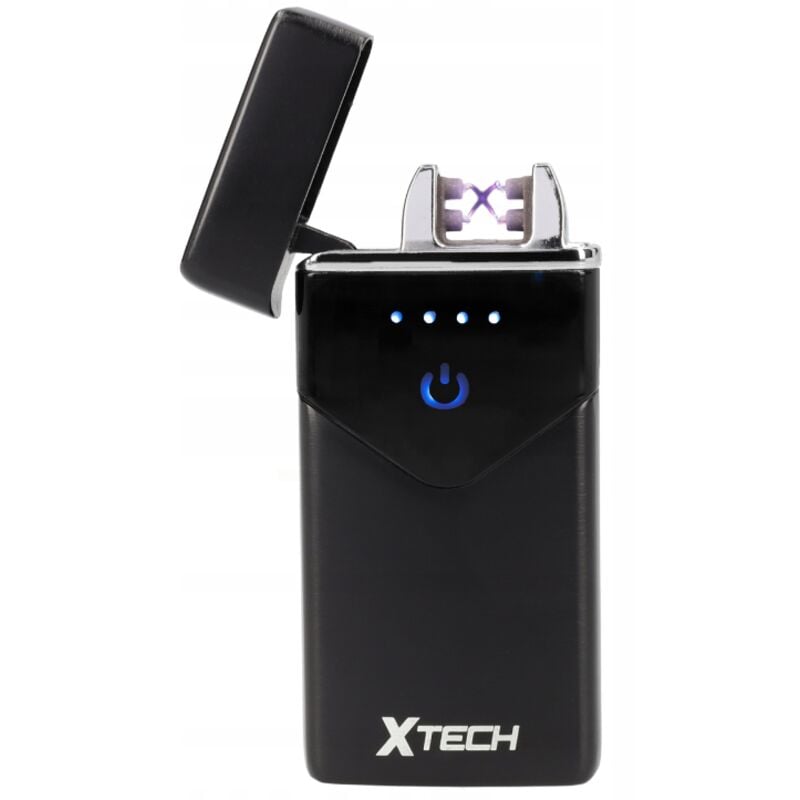 USB-Elektro-Plasma-Feuerzeug mit LED – Schwarz xTech
