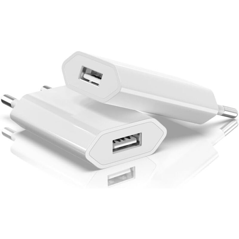 USB-Netzteil (2er-Pack) mit USB-Ladeadapter für iPhone, Samsung, Xiaomi, Smartphones, Apple Watch, Tablets, MP3-Player, Kameras, Powerbanks,