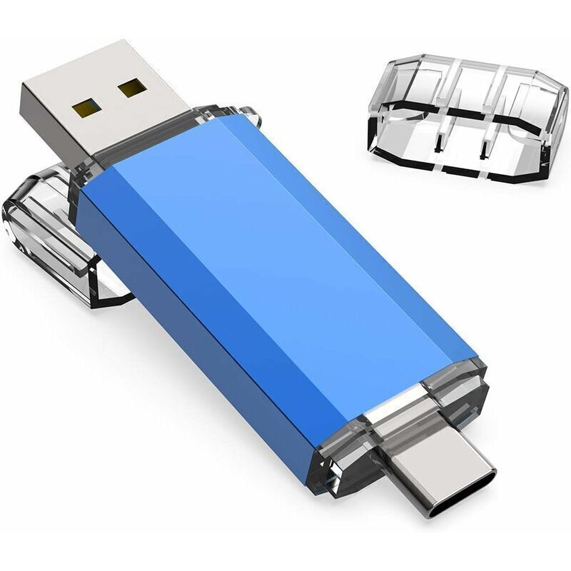USB-Stick Typ C 64 GB USB 3.0 USB-Stick 64 GB 2-in-1-Speicherstick OTG-Flash-Laufwerk 64 Giga 3.1 U-Disk-Schlüsselhalter