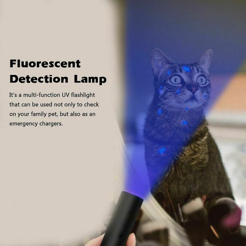 Jalleria - UV-Ringelflechte-Lampe, 365 nm, Pilz-Testlampe, Lampe, USB-Ladelampe, UV-Lampe, Taschenlampe, Fluoreszenzerkennung, Ringelflechte-Lampe