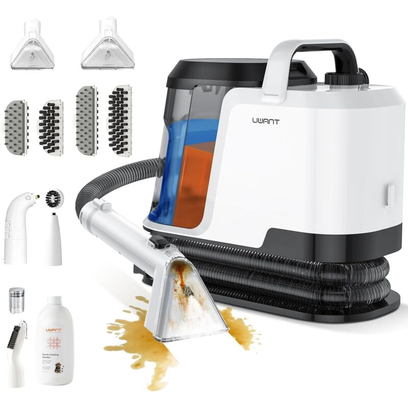 Uwant Y100 Steam Teppichreinigungsgerät Dampf-Waschsauger 3-in-1 Polsterreiniger 1750W 18KPA 100°C Dampf & 65°C Heißwasser für Teppich Sofa Auto