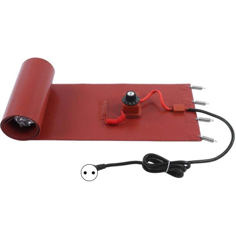 200-l-Ölfass-Heizdecke aus Silikonkautschuk, 2000-W-Metallwalzenheizung, Silikonöl-Walzenheizung mit Thermostat 30–150 °c (250 mm x 1740 mm)