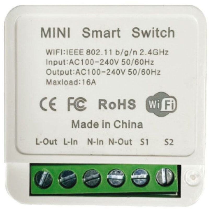 V-TAC Mini 2-Kanal 150 W Smart Wi-Fi-Schalter, Smart Life App, Alexa Google Home