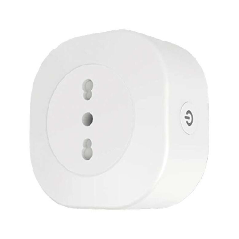 V-tac - Einzelsteckdose für Schuko Weiß Kompatibel mit Google Assistant und Amazon Alexa