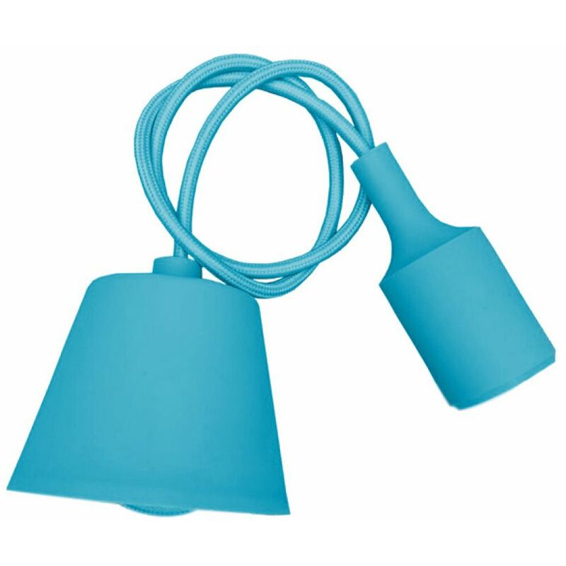 V-TAC E27 Pendelleuchtenfassung (max. 60 W) aus blauem Silikon