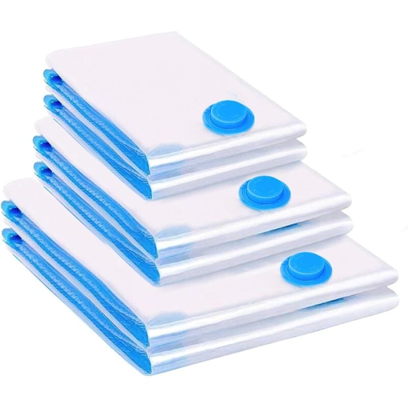 Gabrielle - Vakuum Aufbewahrungsbeutel 6 Stück 2XL 100x80 + 2L 80x60 + 2S 60x40cm Reise Vakuum Aufbewahrungsbeutel Vakuumbeutel Wäsche Vakuum für