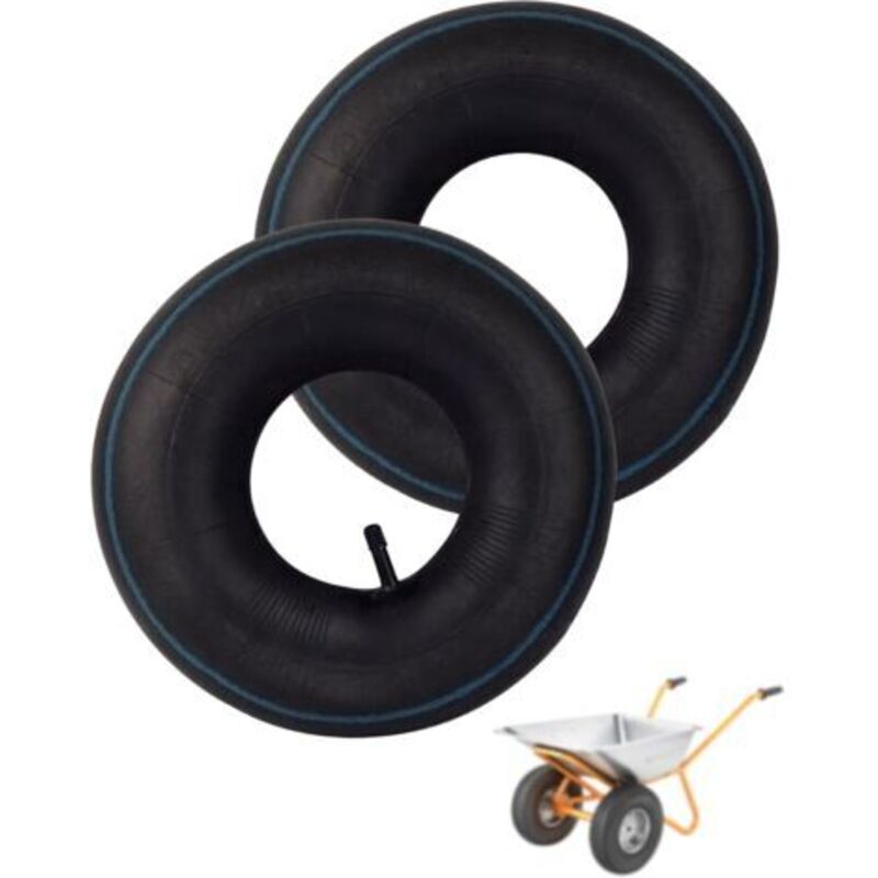 2-teiliger Schlauch 4.10 3.50-4 für Trolley mit Radventil TR87, 4.10/3.50-4 Schlauch für 4-Rad-Trolleys - 4' Schlauch