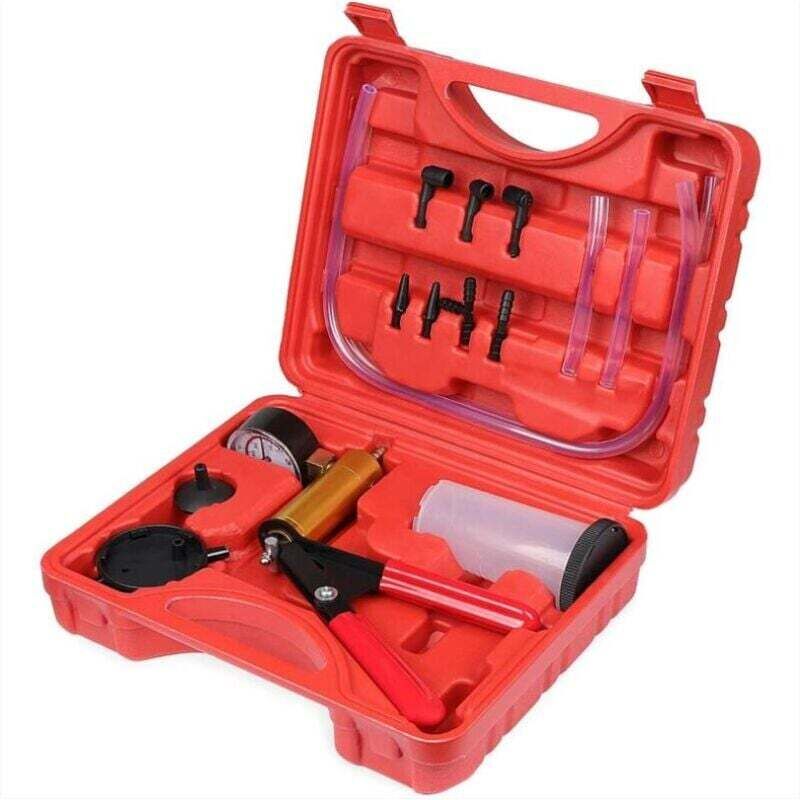 Vakuumpumpe, Vakuumtester, Bremsenentlüfter-Set mit Vakuummeter-Adapter für Autos, LKWs und Motorräder