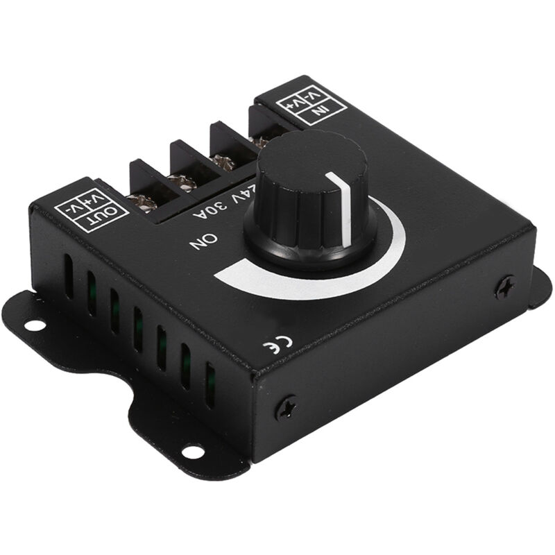 VBESTLIFE LED-Lichtstreifen-Dimmer, DC 12V-24V 30A PWM-Dimm-Controller mit Knopf-Controller, zum Einstellen der Helligkeit Ein-/Aus-Schalter