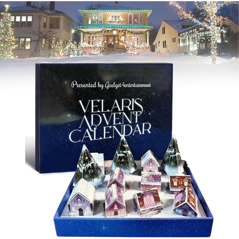 Velaris Adventskalender 2024, 12-tägiger Weihnachts-Adventskalender, mit Schmuck, Schreibwaren und Gadgets Velaris Adventskalender 2024,