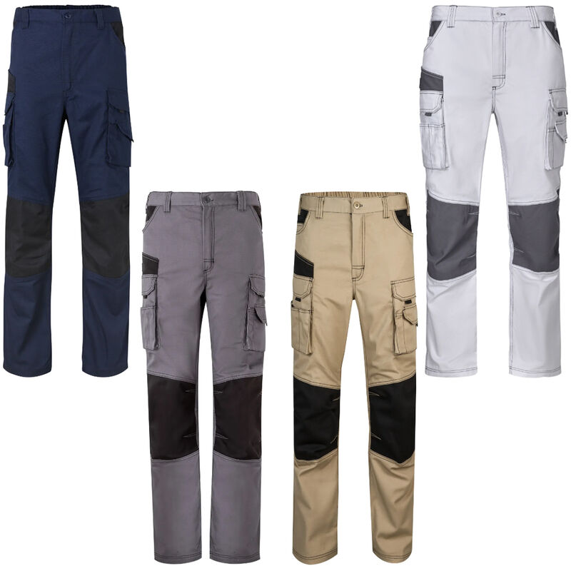 Arbeitshose 103011B Canvas Zweifarbig - xl - Sandfarbe - Velilla