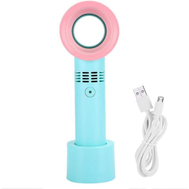 Ventilator ohne Rotorblätter, tragbarer Mini-USB-Ventilator mit drei Geschwindigkeitsstufen, persönlicher Luftkühler fürs Büro (grün)