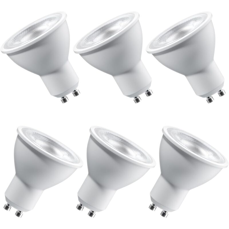 Dimmbare GU10 LED-Lampen, Kaltweiß 6500K, 630lm, 7W LED-Strahler (entspricht 50W Halogen), für Küche, Dunstabzugshaube, Schlafzimmer, 6er-Set