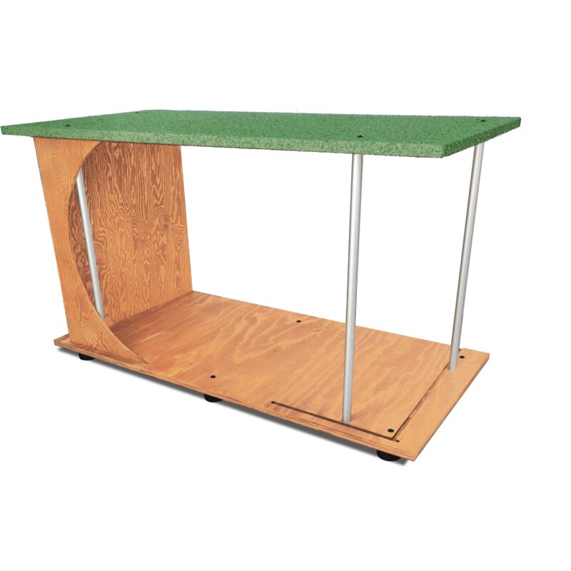 Veranda aus Holz für Hundehütte Mod. OASI für Außenbereich „Verstärkt“ Überdachte Terrasse MADE IN ITALY C – Pudel & Ähnliche 60x43xH42