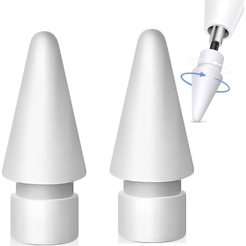 Verbesserte Ersatzspitzen für Apple Pencil, Metallspitzen-Set, präzise Kontrolle für Apple-Stiftspitze, 2 Stück