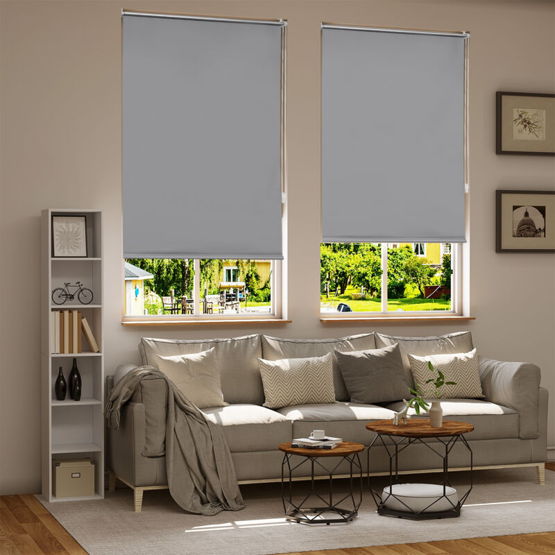 Verdunklungsrollo ohne Bohren Klemmfix, Thermorollo Fensterrollo Blickdicht easyfix Verdunkelung Rollos, Sichtschutz und Sonnenchutz für Fenster,