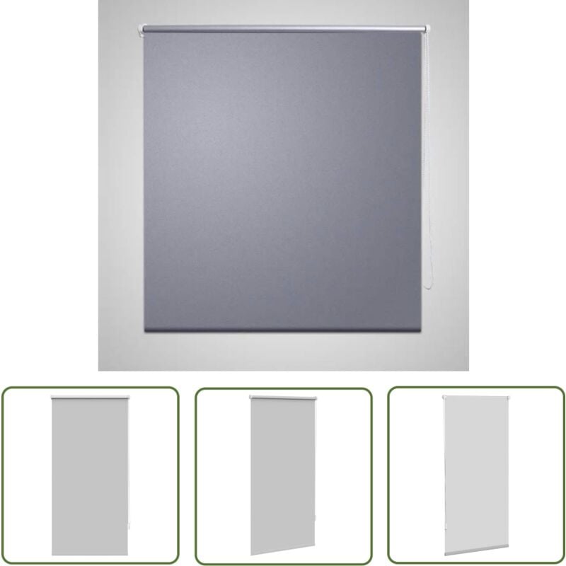 The Living Store - Verdunklungsrollo Verdunkelungsrollo Rollo 60x120 grau - Fensterrollo - Verdunklungsrollo - Grau - Rollo - Raffstore