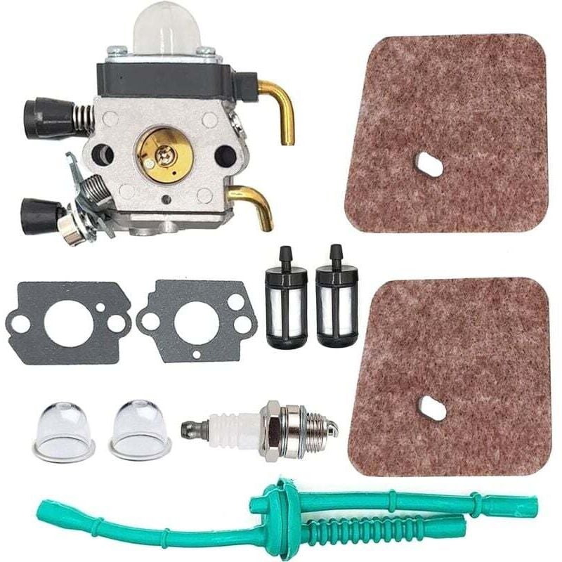 Vergaser mit Luftfilter für STIHL C1Q-S97, Kraftstoffleitungssatz für STIHL FS38 FS45 FS46 FS55 KM55 HL45 FS45L FS45C FS46C FS55C FS55R FS55RC,