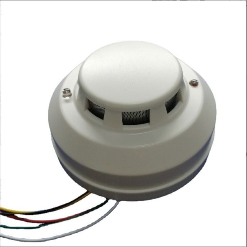 Verkabelter, vernetzter Rauchmelder mit Rauchmelder, Ton- und Lichtsignal sowie Rauchmeldersirene (2er-Pack)