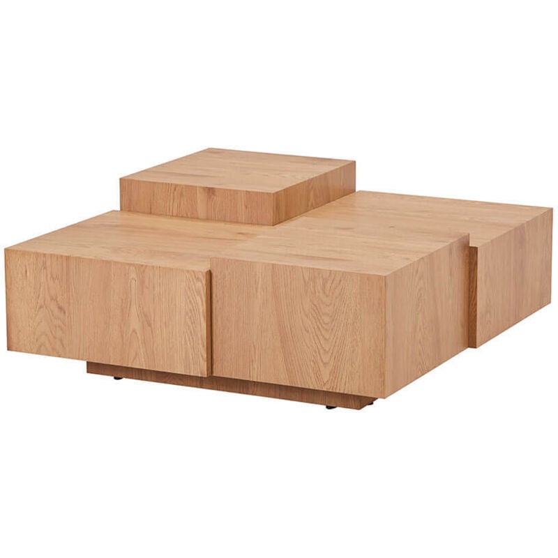 Couchtisch mit Schwebeeffekt nayeli – 96 x 96 cm Farbe: Hellbraun Couchtisch Sofatisch Tisch Wohnzimmertisch - Home Deluxe