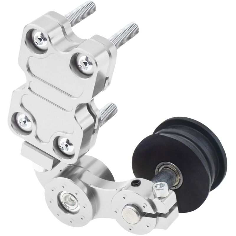 Verstellbarer Kettenspanner für Motorrad, Chopper und Quad (silber)