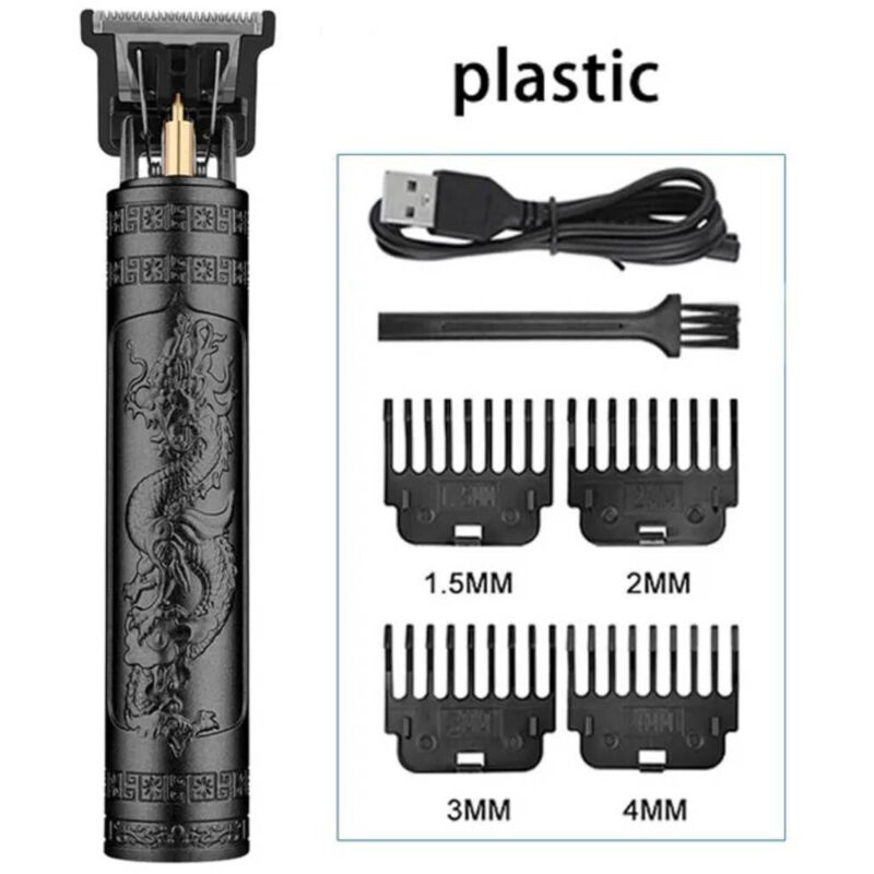 Trade Shop Traesio - Trade Shop - haarschneider elektrischer rasierer wiederaufladbar einstellbar bart haarschneider prof - Schwarz