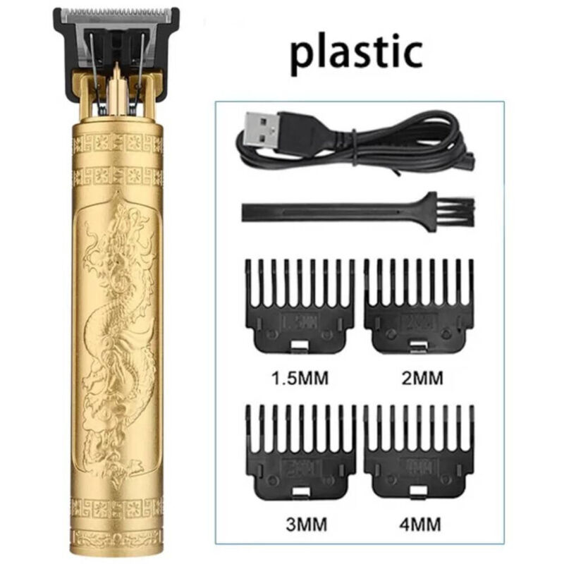 Trade Shop Traesio - Trade Shop - haarschneider elektrischer rasierer wiederaufladbar einstellbar bart haarschneider prof - Gold