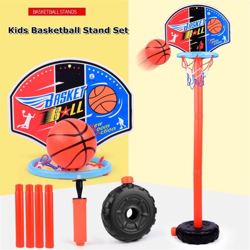 Tonchean - Verstellbares Basketballkorb- und Ständer-Set für Kinder, Geschenk für Kinder