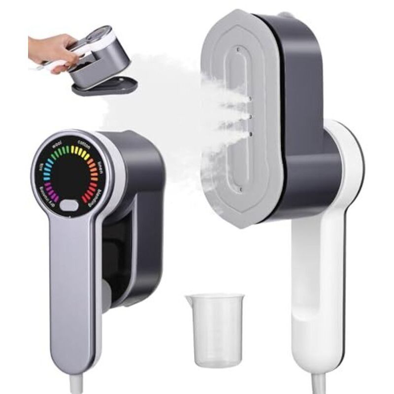 Vertikales Dampfbügeleisen, 1200-W-Reisedampfglätter, 2-in-1-Reisedampfglätter mit 120-ml-Wassertank, Mini-Handdampfglätter, leichtes Reisedesign, M