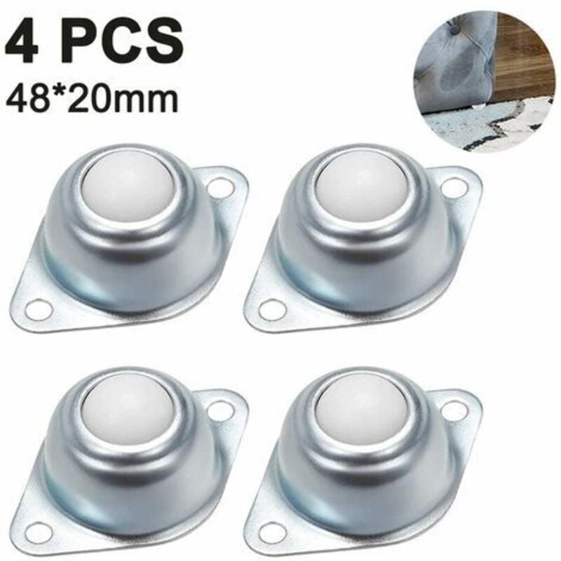 Gabrielle - Verwandeln Sie Ihre Möbel mit diesen 4 Nylon-Kugelrollen in mobile Objekte – Ideal für Gepäckwagen, Möbel und Regale