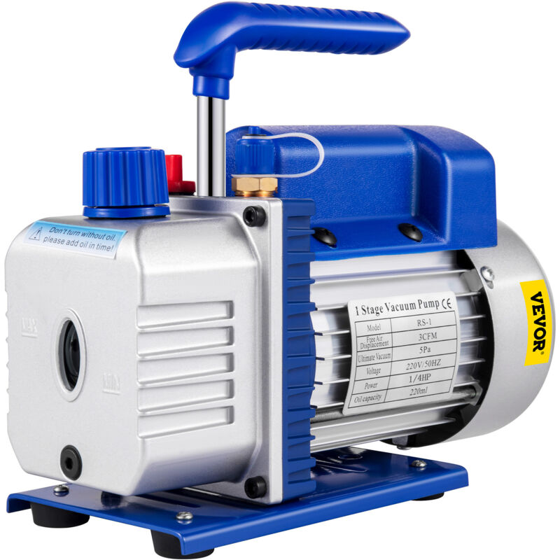 3CFM Vakuumpumpe,1/4HP Vakuumpumpe Unterdruckpumpe, 220 v Unterdruckpumpe Vakuumgeräte Pumpe, 50HZ Unterdruckpumpe Vakuumgeräte Pumpe - Vevor