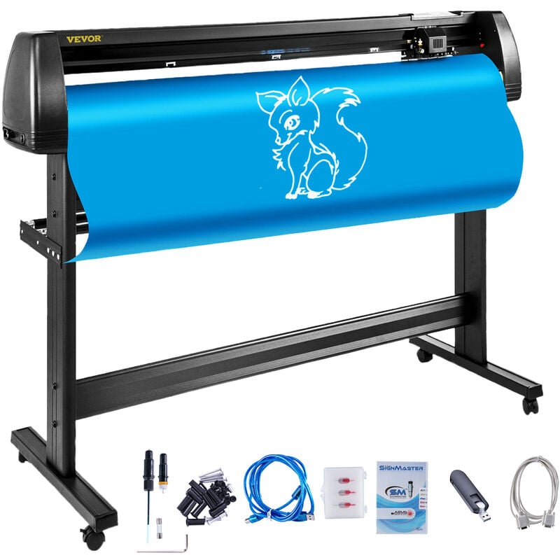 Vevor 53 Inch Vinyl Schneideplotter Vinyl Cutter Plotter 1350 mm Slogan Cutting Plotter Desktop Machine mit der Software
