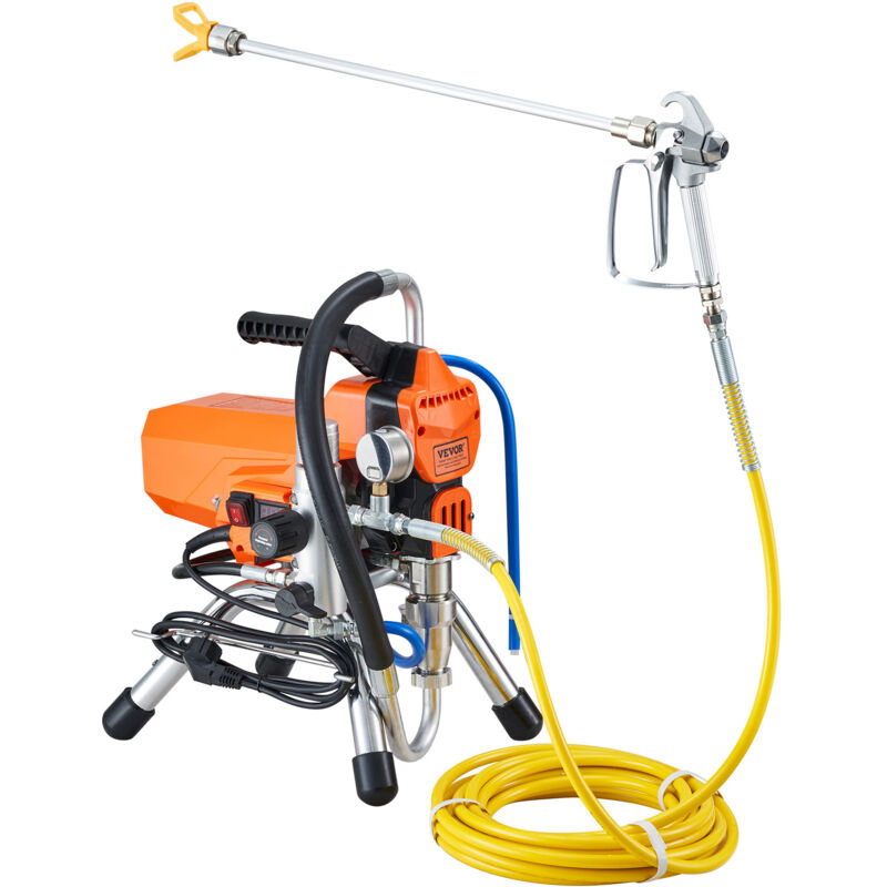 Airless-Wandfarben-Spritzpistole mit Hochdruckrohr, Spritzgerät Hochdruck-Spritzen, 2000 w Wandfarben-Spritzpistole Farbsprühgerät für wasser- und
