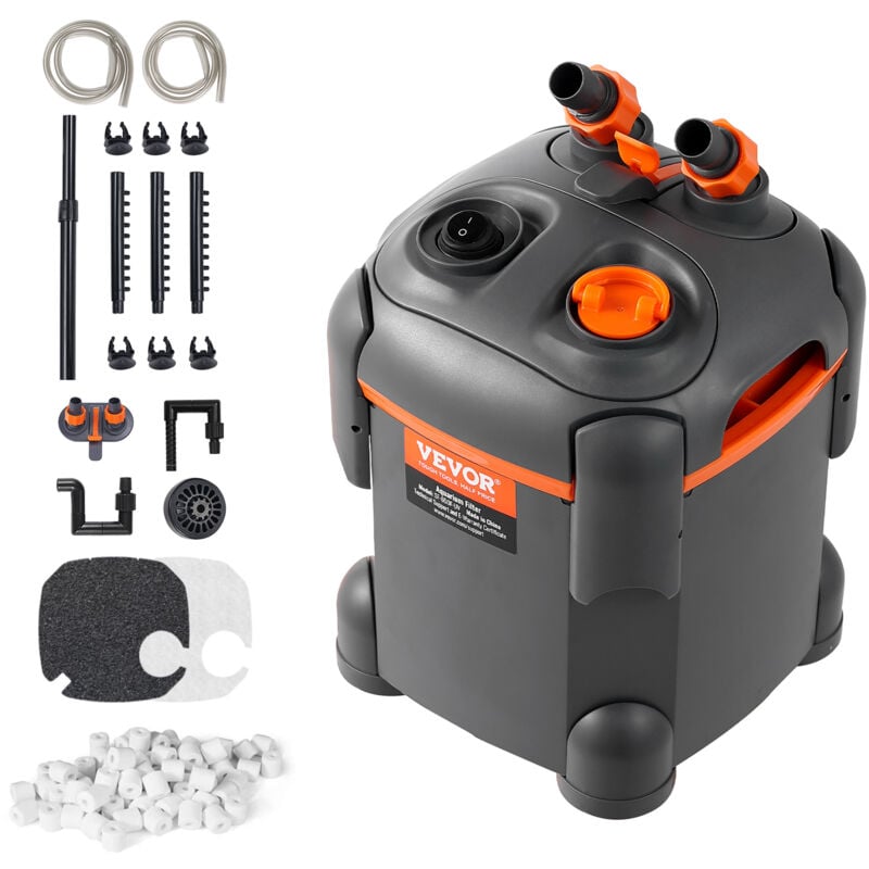 Mophorn - vevor Aquariumfilter 172GPH, Kanisterfilter 30 Gallonen, ultra-leiser interner Aquariumfilter mit UV-Schutz, Tauchkraftfilter mit