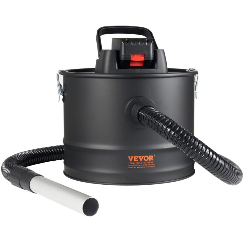 Aschesauger, 15L Fassungsvermögen, Starke Saugkraft, Kaminsauger mit Rückwärtsabsaugung, 1,8m Stromkabel, 10 Kpa Max. Vakuum, für Kamine, Pelletöfen,